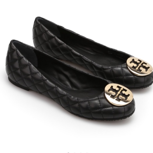 Tory Burch Shoes - Tory Burch Quinn Quilted Patent Ballerina Flats